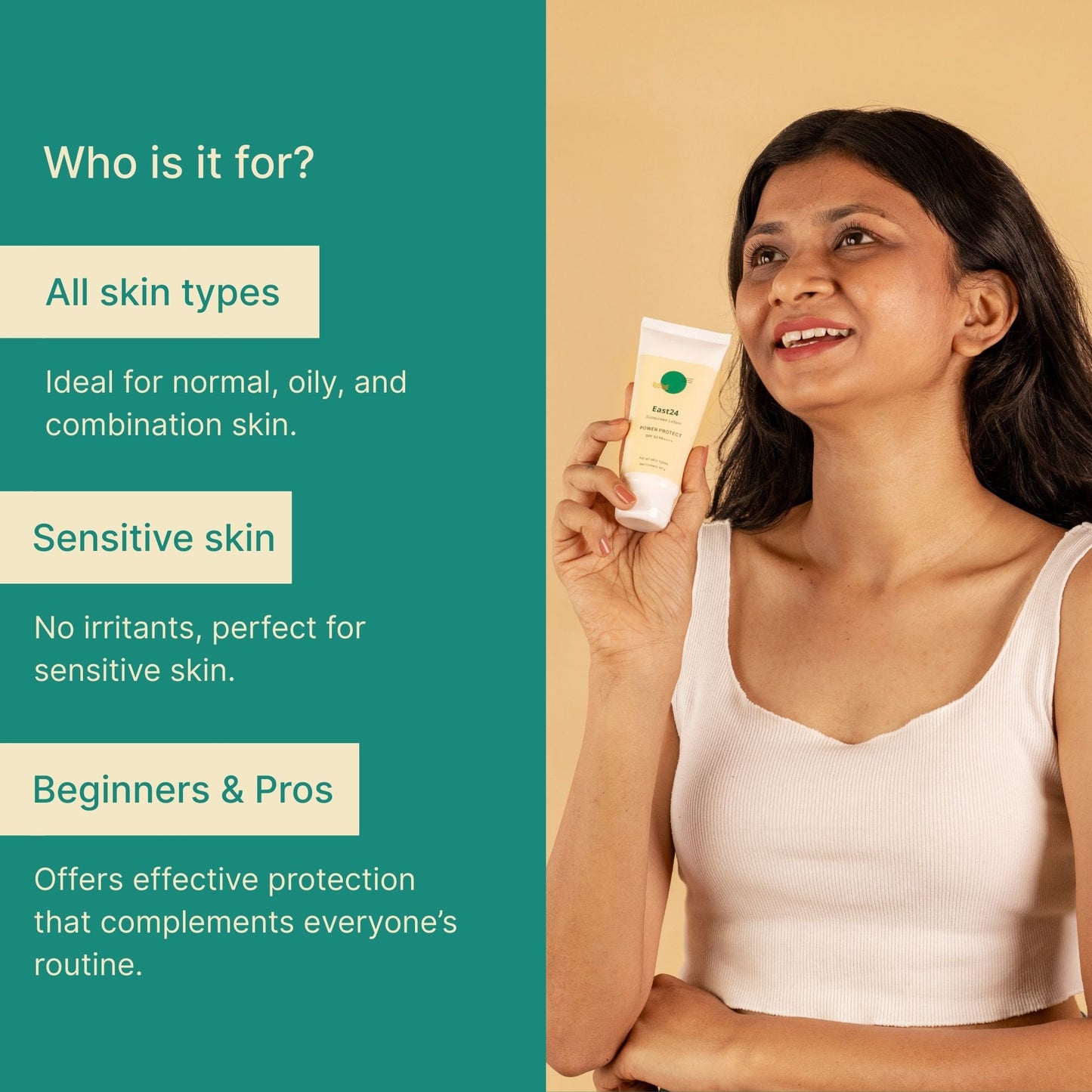 Power Protect lightweight sunscreen SPF 50 for all skin types daily use
