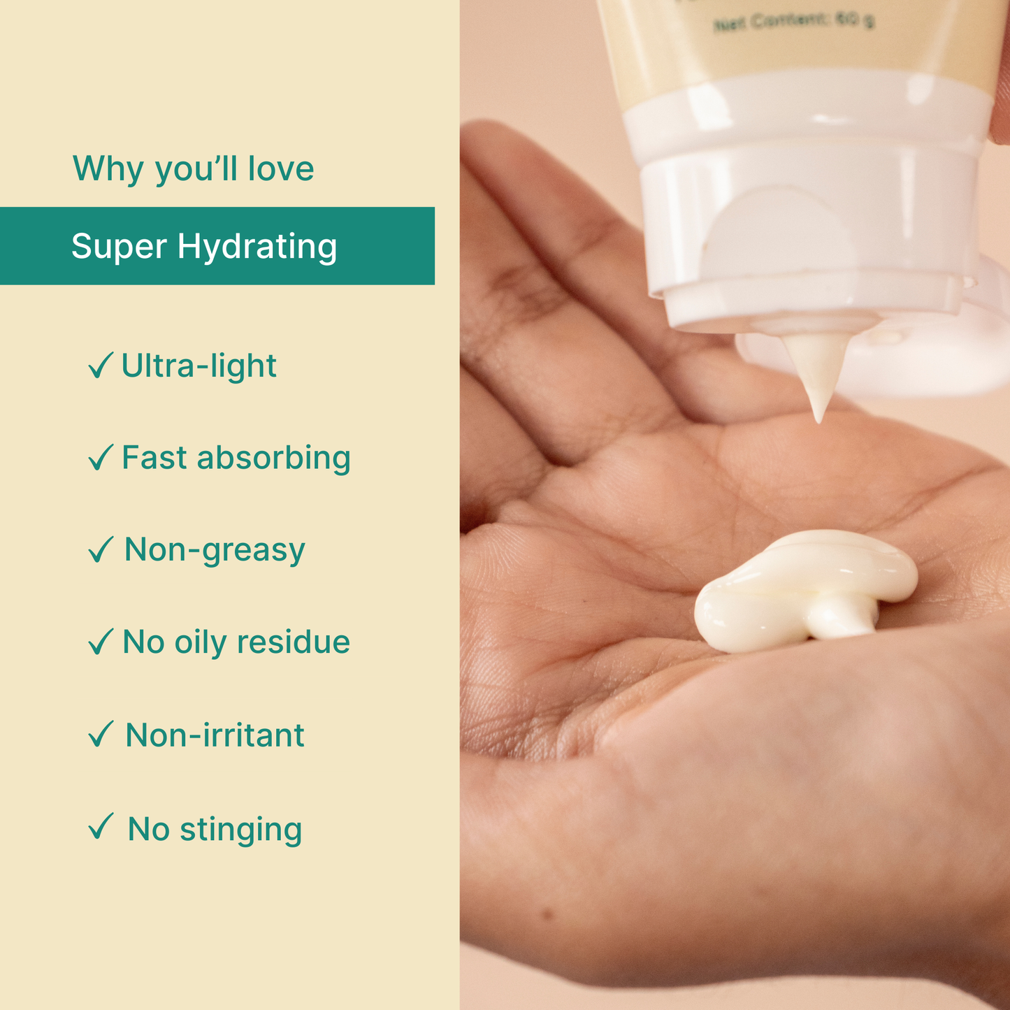 Dry skin daily sunscreen with UVA UVB protection SPF 50 PA++++