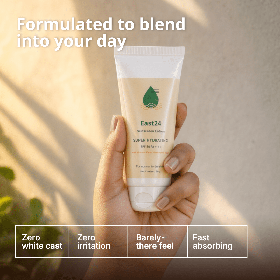 Sunscreen for normal to dry skin - Super Hydrating Broad Spectrum Sunscreen with SPF 50 PA++++ (Enriched with Hyaluronic Acid & Vitamin E) [60g]