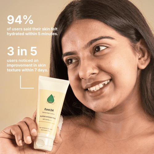 Sunscreen for normal to dry skin - Super Hydrating Broad Spectrum Sunscreen with SPF 50 PA++++ (Enriched with Hyaluronic Acid & Vitamin E) [60g]