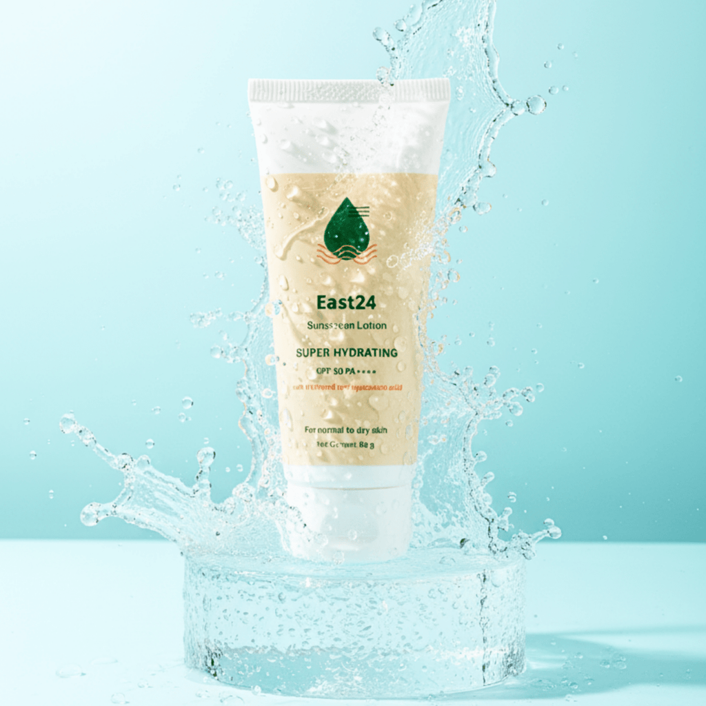 Sunscreen for normal to dry skin - Super Hydrating Broad Spectrum Sunscreen with SPF 50 PA++++ (Enriched with Hyaluronic Acid & Vitamin E) [60g]