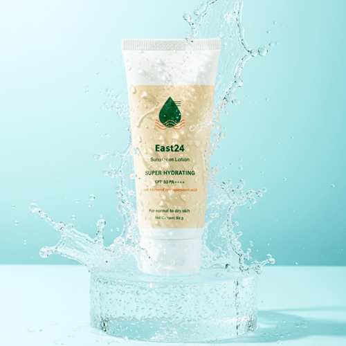Sunscreen for normal to dry skin - Super Hydrating Broad Spectrum Sunscreen with SPF 50 PA++++ (Enriched with Hyaluronic Acid & Vitamin E) [60g]