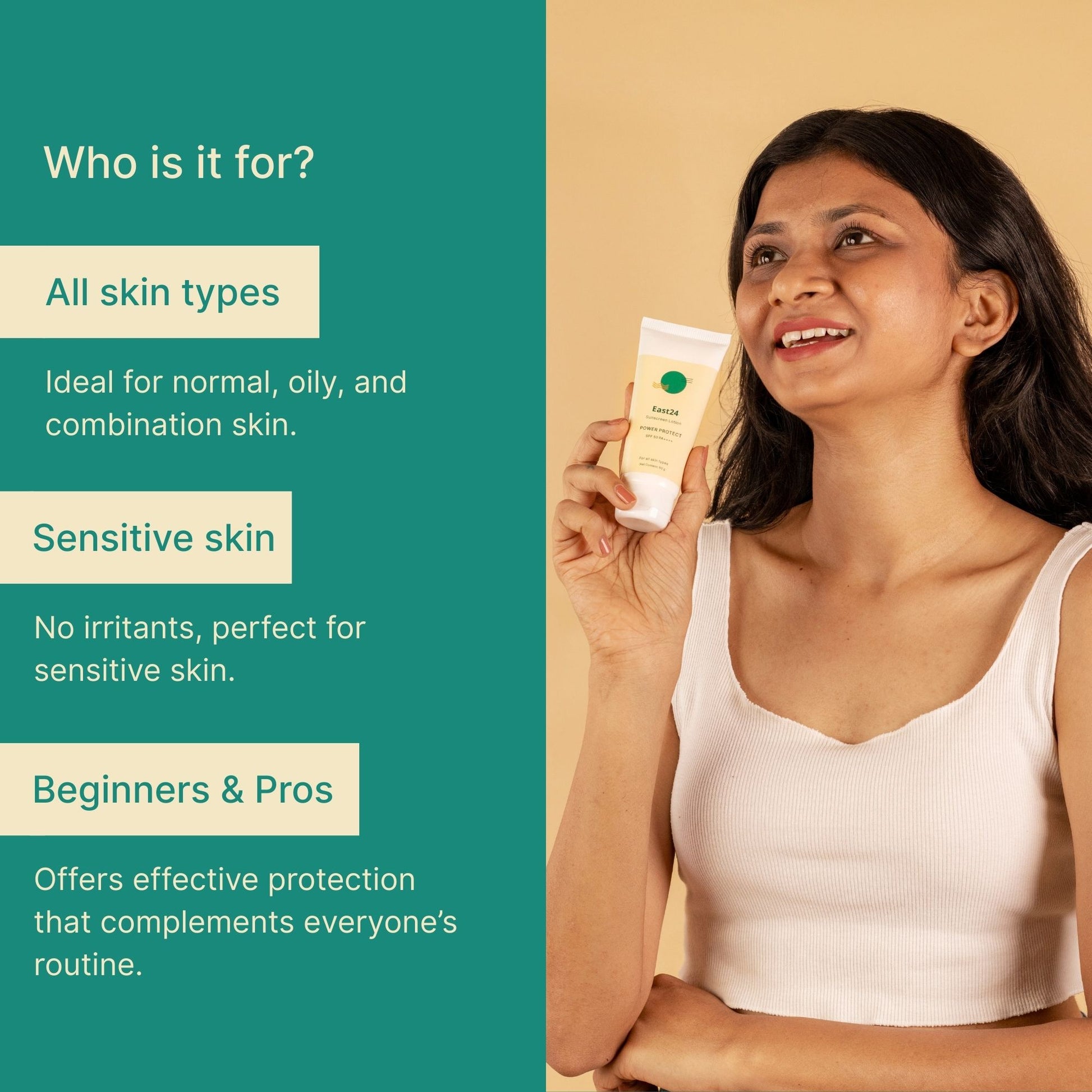 Power Protect lightweight sunscreen SPF 50 for all skin types daily use