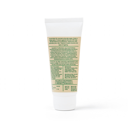 Super Hydrating SPF 50  Sunscreen Back View Tube